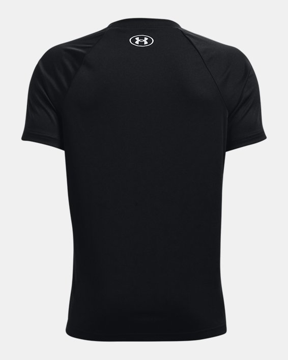 男童UA Tech™ Hybrid Fill印花短袖T恤, Black, pdpMainDesktop image number 1